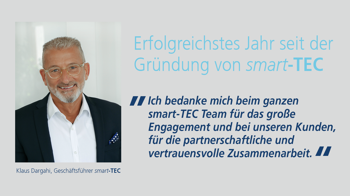 Erfolgreichstes Jahr seit der Gründung von smart-TEC | © smart-TEC GmbH & Co. KG