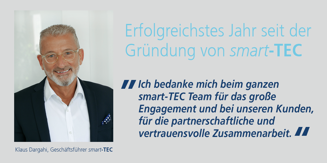 Erfolgreichstes Jahr seit der Gründung von smart-TEC | © smart-TEC GmbH & Co. KG